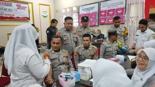 Polres Aceh Tengah Gelar Donor Darah, Wujud Kepedulian Sambut Hari Jadi Humas Polri ke-74