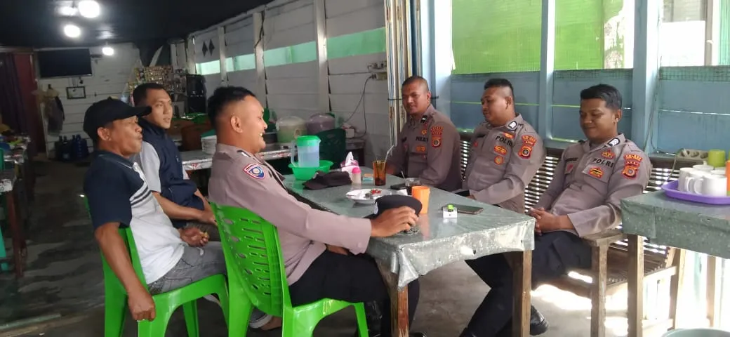 Lewat Ngopi Pagi, Polsek Jagong Jeget Ajak Warga Bangun Kamtibmas 