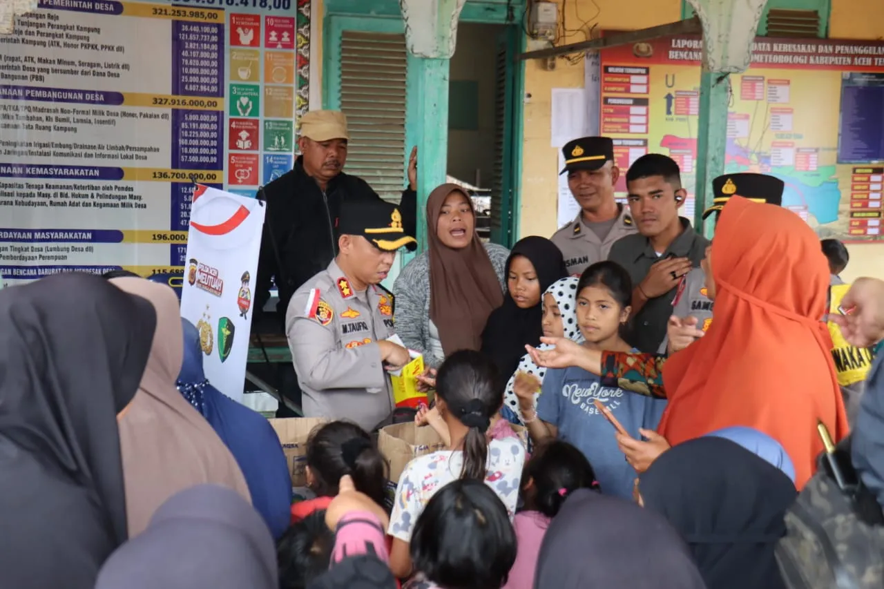 Polres Aceh Tengah Kembali Salurkan Bantuan Kemanusiaan dan Hadirkan Layanan Kesehatan untuk Warga Toweren
