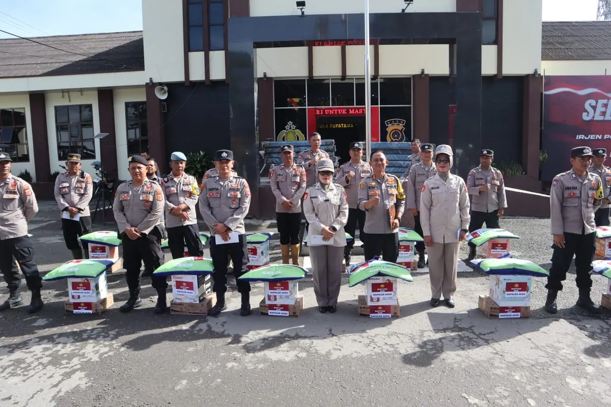 Kapolres Salurkan Bantuan dan Tali Asih Bapak Kapolda Aceh untuk Personel Polres Aceh Tengah Terdampak Bencana