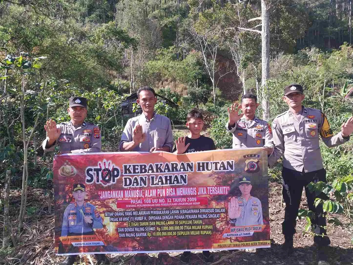 Cegah Karhutla, Polisi di Aceh Tengah terus Gencarkan Patroli dan Sosialisasi kepada Warga