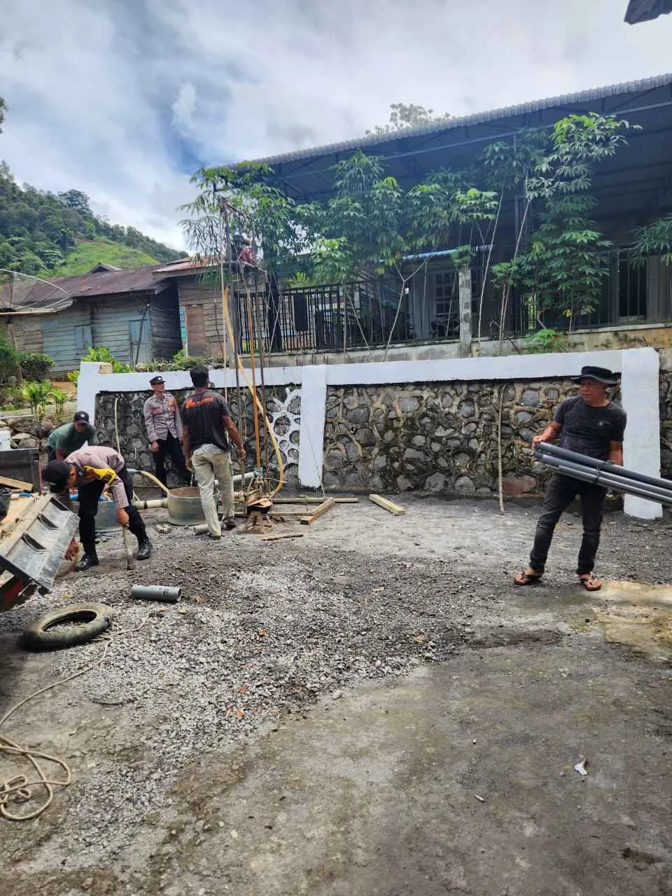 Respon Harapan Masyarakat, Polres Aceh Tengah Bangun Sumur Bor di Kuyun Uken Kecamatan Celala