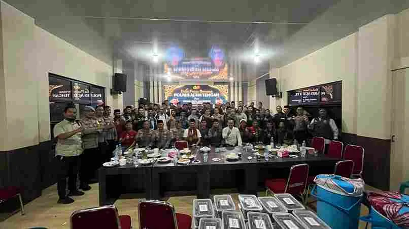 Buka Puasa Bersama, Polres Aceh Tengah Perkuat Sinergi Kamtibmas dengan OKM, Mahasiswa dan Insan Pers