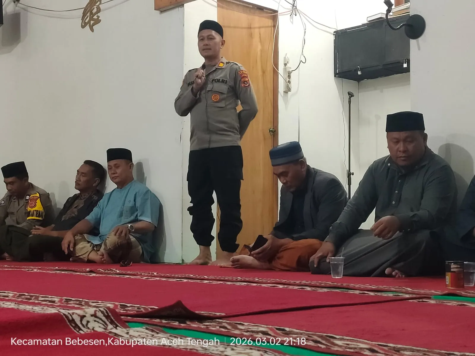 Safari Ramadan, Kapolsek Bebesen Ajak Orang Tua Tingkatkan Kepedulian Anak Cegah Pergaulan Negatif dan Balap Liar
