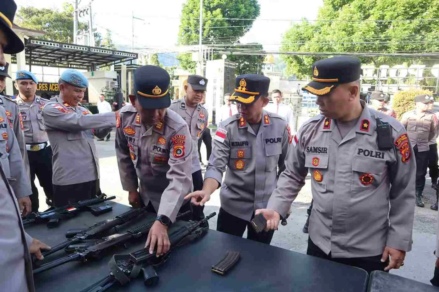 Kapolres Aceh Tengah Cek Inventaris Senpi Organik, Pastikan Tidak Ada Penyalahgunaan