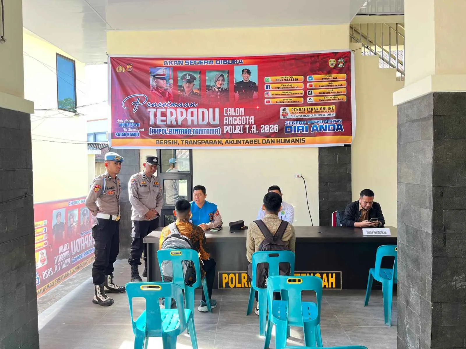 Penerimaan Terpadu Anggota Polri 2026 di Polres Aceh Tengah Dibuka, 41 Calon Peserta Sudah Mendaftar