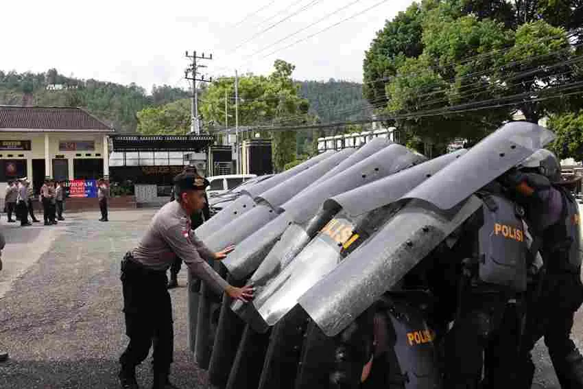 Asah Kemampuan, Polres Aceh Tengah Giatkan Latihan Pengendalian Massa