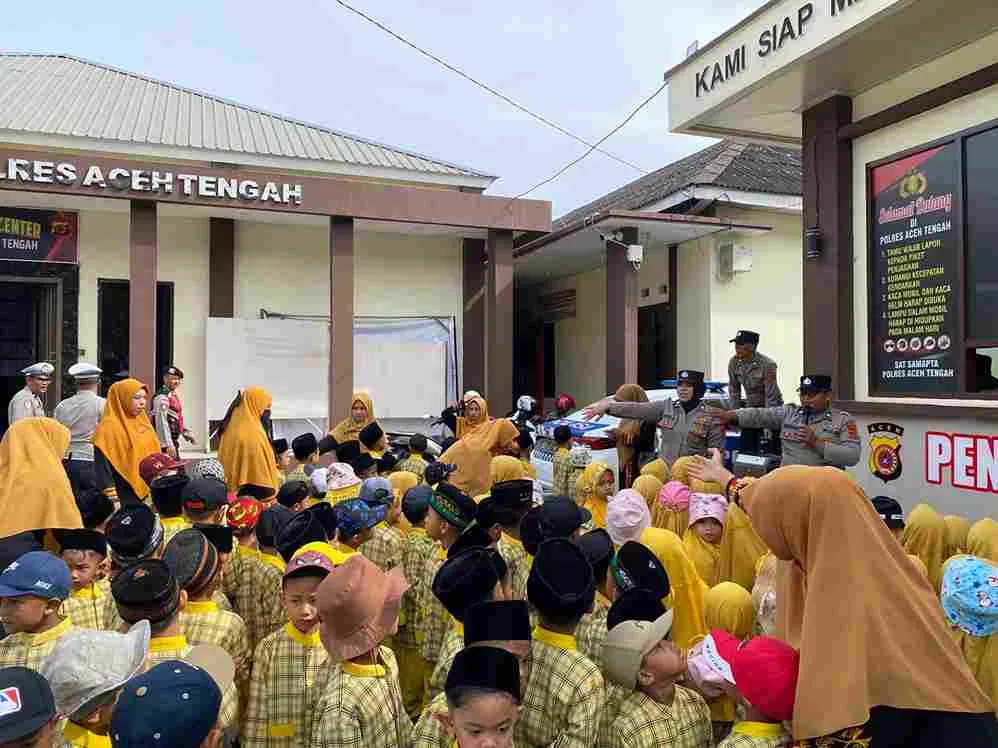 Polisi Sahabat Anak, Polres Aceh Tengah Sambut Kunjungan Siswa TK Kenalkan Tugas Kepolisian