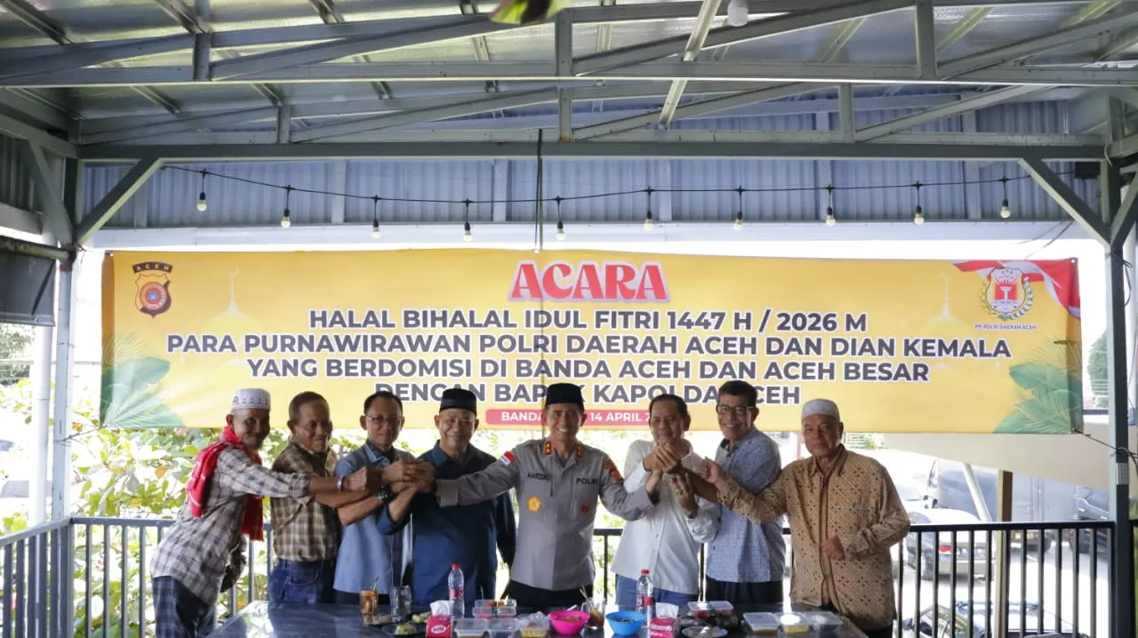 Kapolda Aceh Hadiri Halal Bihalal Idulfitri 1447 H Bersama Purnawirawan dan Warakawuri di Banda Aceh
