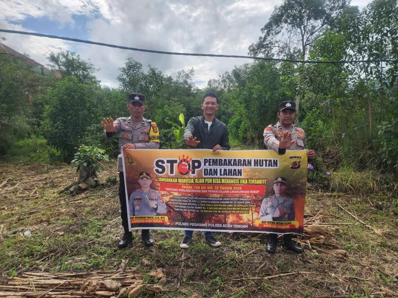 Cegah Karhutla, Polres Aceh Tengah Gencarkan Patroli dan Edukasi Warga