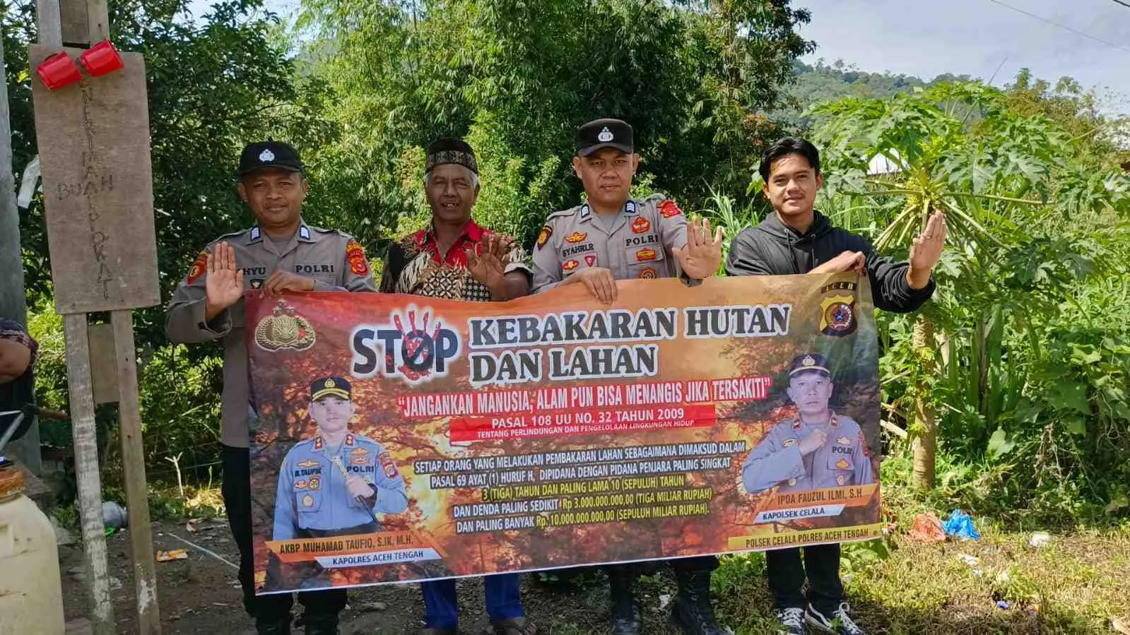 Polres Aceh Tengah Rutin Gencarkan Patroli dan Edukasi Kepada Masyarakat Upaya Cegah Karhutla