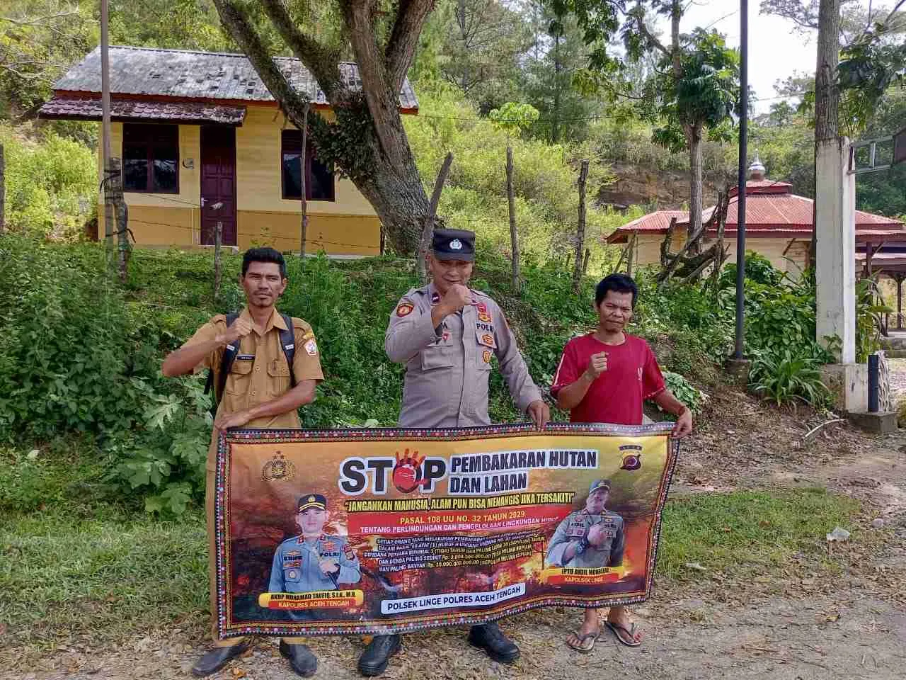 Patroli dan Sosialisasi Rutin Jajaran Polres Aceh Tengah Cegah Karhutla Terus Edukasi Warga