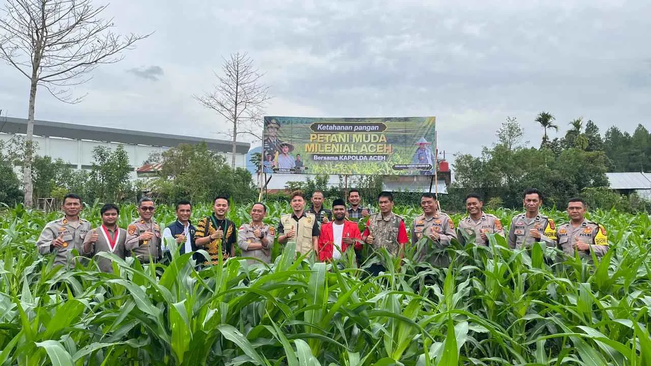 Kapolres Aceh Tengah Tinjau Perkembangan Tanaman Jagung Program Ketahanan Pangan