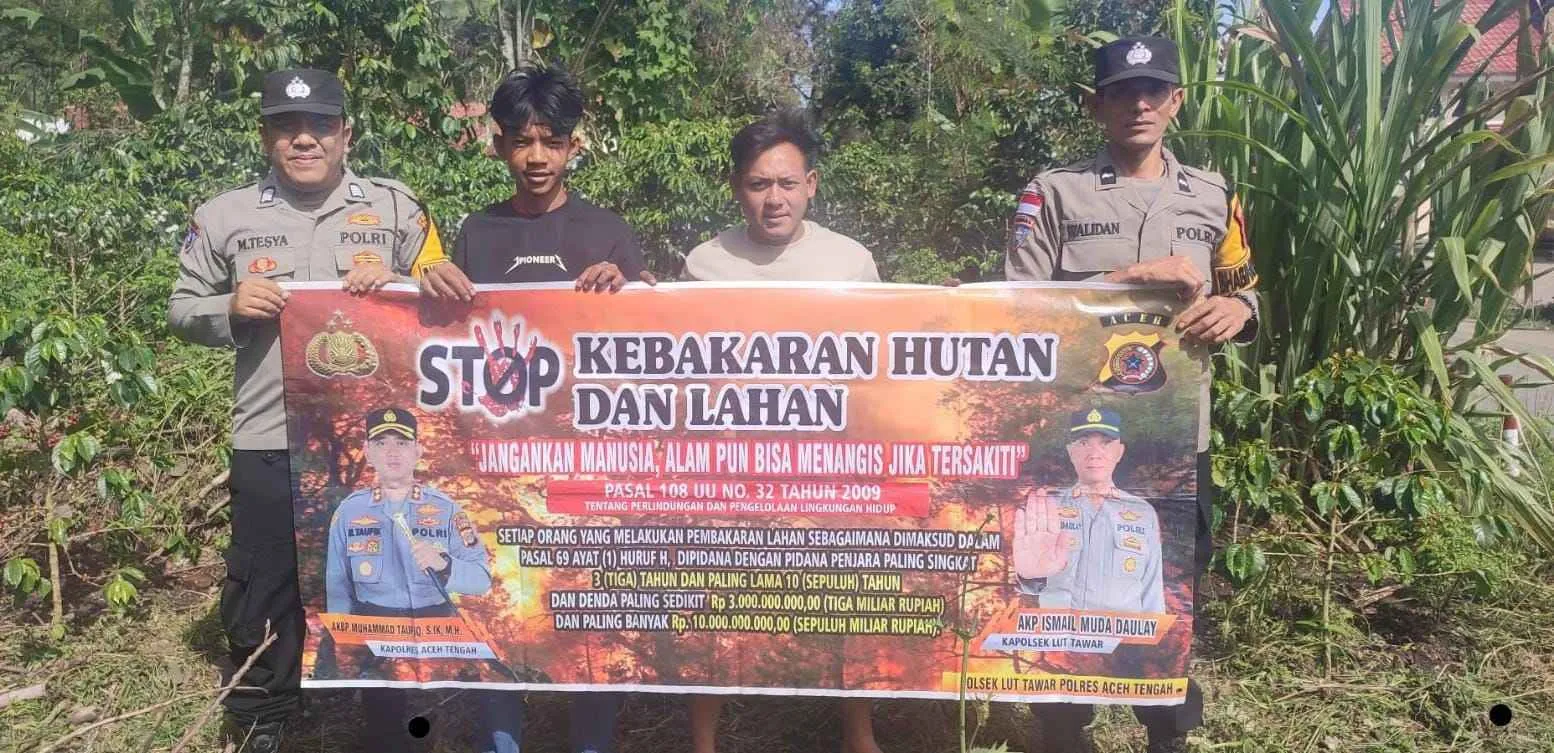 Polres Aceh Tengah Terus Giatkan Patroli dan Sosialisasi Cegah Karhutla Diwilkumnya
