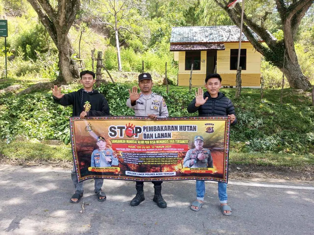 Cegah Kebakaran Hutan Lahan Polres Aceh Tengah Terus Giatkan Patroli dan Sosialisasi Kepada Warga