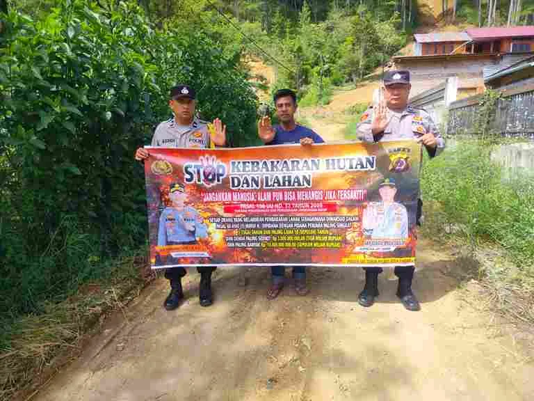 Polres Aceh Tengah Rutin Gencarkan Patroli dan Sosialisasi Cegah Karhutla
