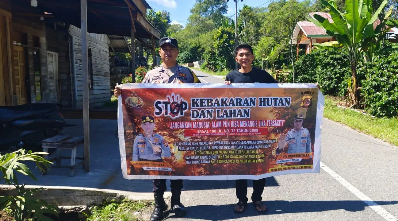 Polres Aceh Tengah Konsisten Gencarkan Patroli Karhutla  