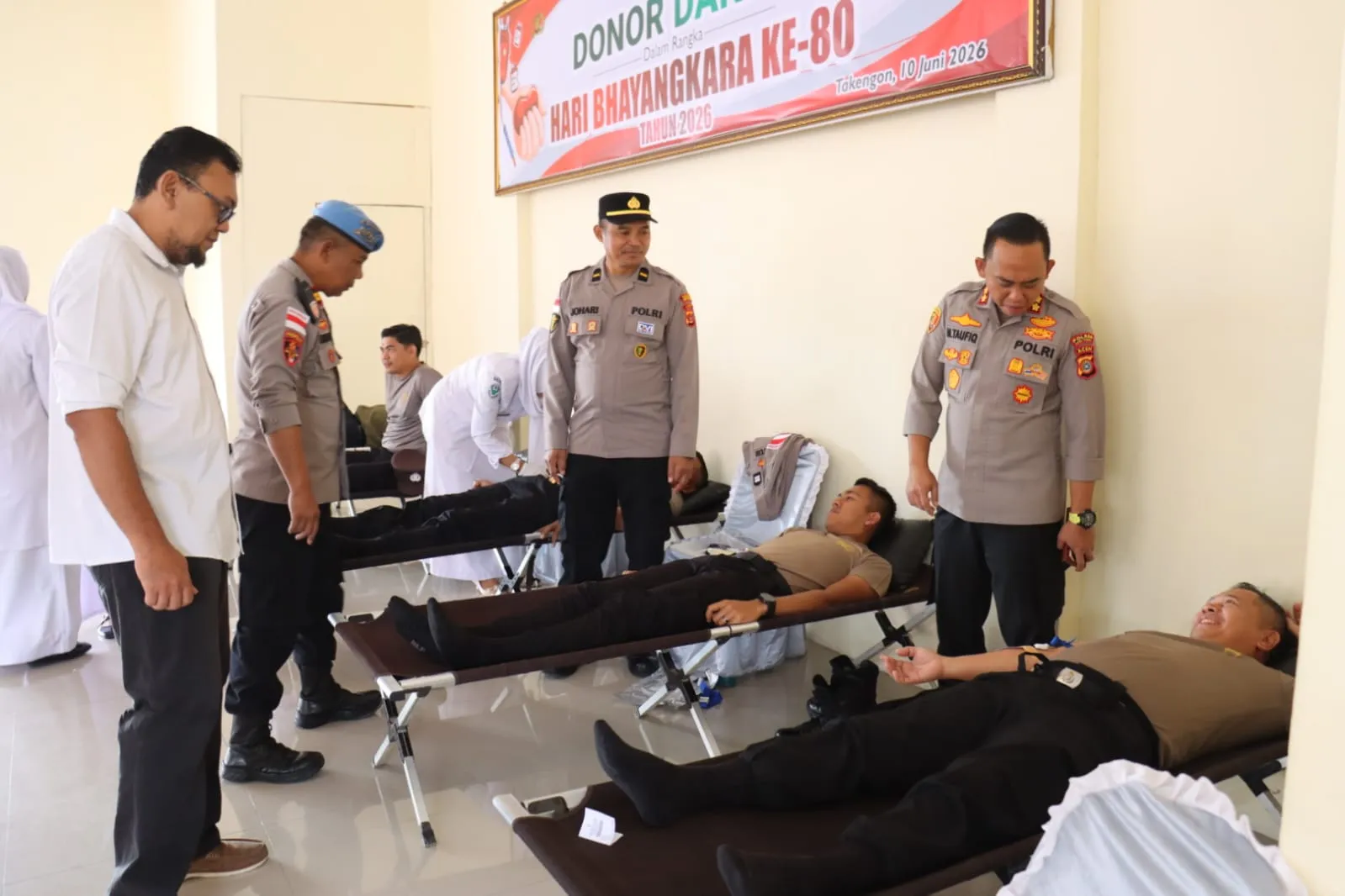Aksi Kemanusiaan Sambut Hari Bhayangkara ke-80, Polres Aceh Tengah Gelar Donor Darah Untuk Masyarakat