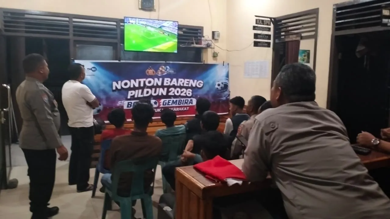 Nobar Piala Dunia Polres Aceh Tengah Bersama Masyarakat Perkuat Kamtibmas