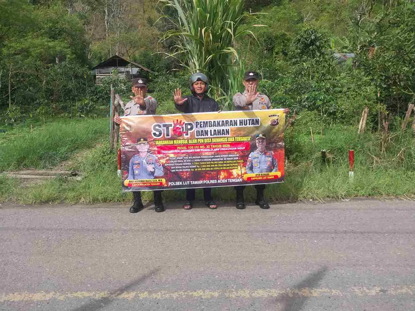 Waspada Karhutla di Musim Kemarau, Polres Aceh Tengah Gencarkan Patroli dan Sosialisasi
