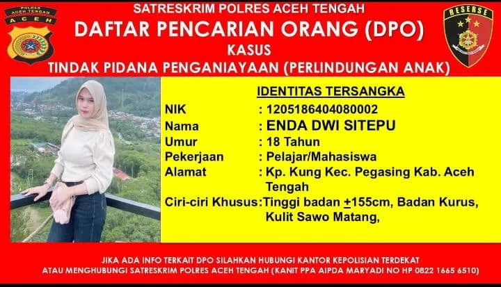 Satreskrim Polres Aceh Tengah Terbitkan DPO terhadap Terlapor Kasus Dugaan Penganiayaan dan Penggelapan