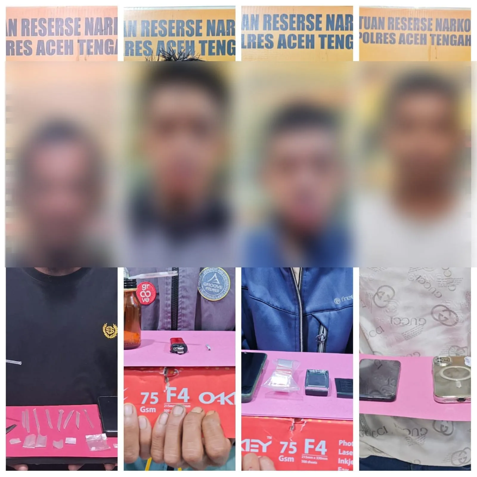 Lagi, Tangkap Pengguna dan Pengedar, Polres Aceh Tengah Ungkap 2 Jaringan Kurir dan Pengedar di Aceh Utara