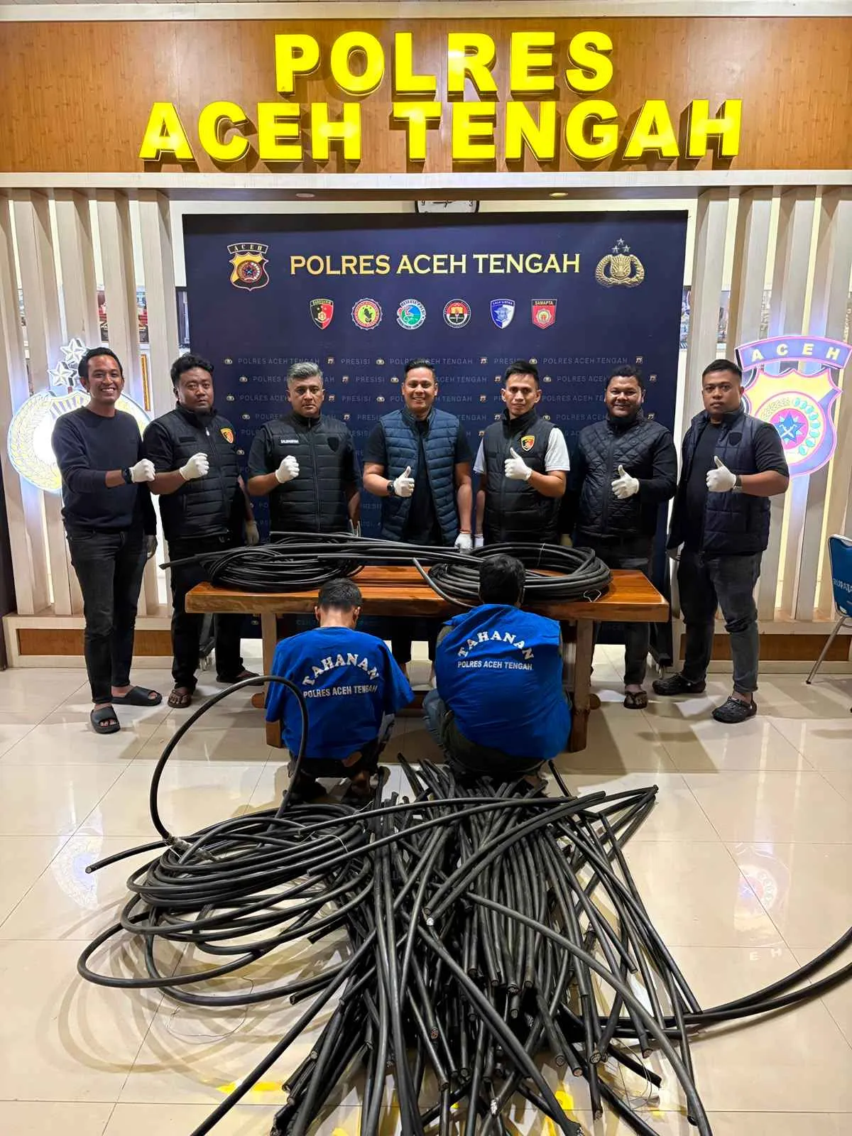 Satreskrim Polres Aceh Tengah Berhasil Ungkap Pencurian Kabel PLN, Dua Pelaku Diamankan