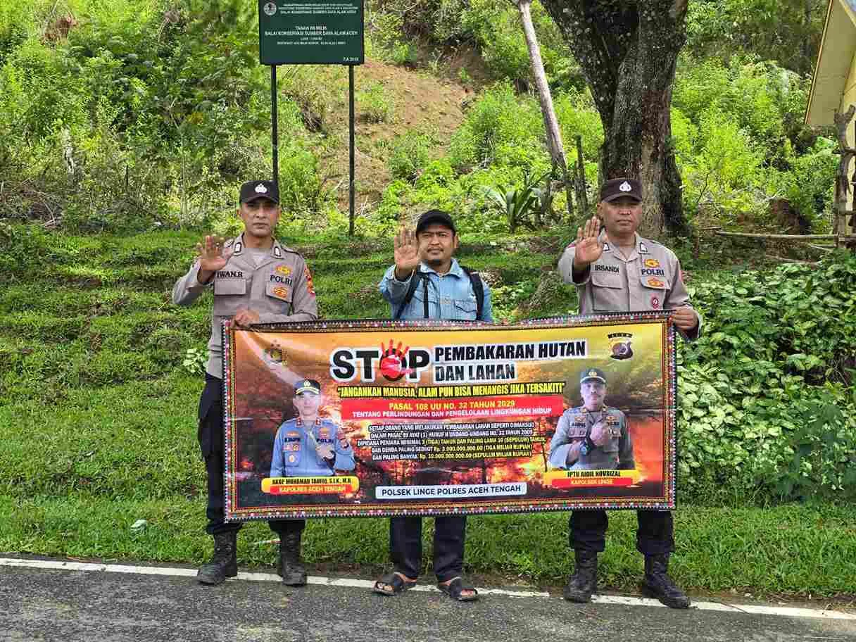 Polres Aceh Tengah Jajaran Intensifkan Patroli dan Sosialisasi Cegah Karhutla
