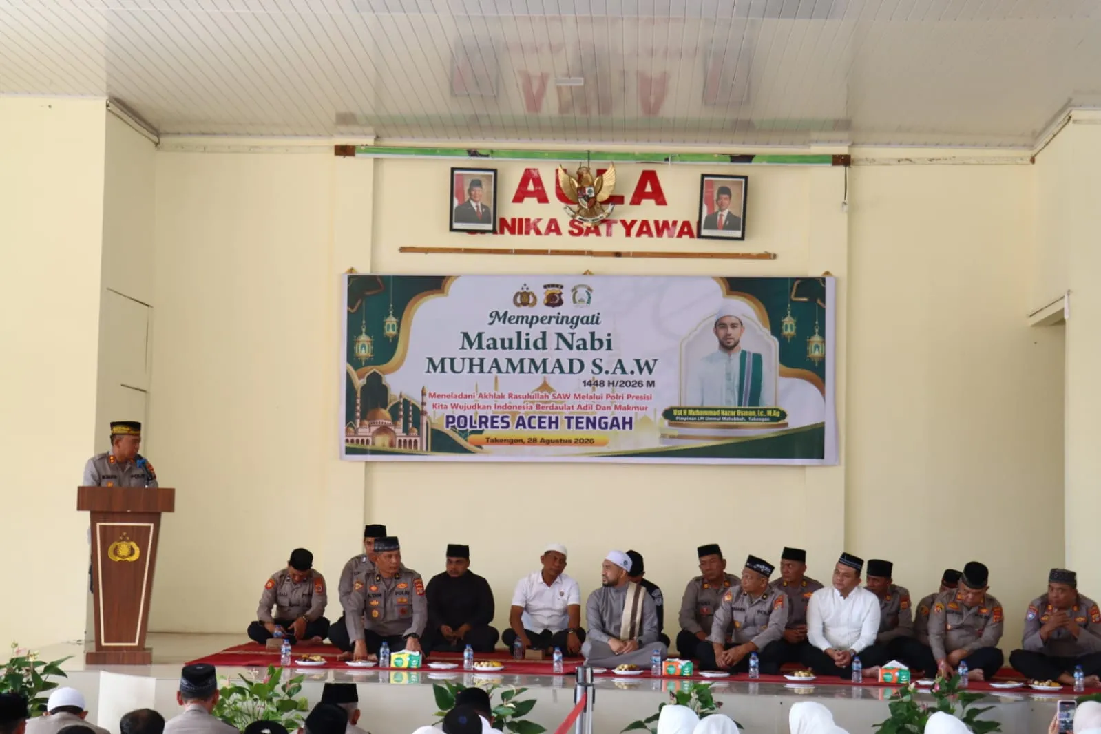 Maulid Nabi di Polres Aceh Tengah, Kapolres Ajak Personel Teladani Akhlak Rasulullah dalam Pengabdian
