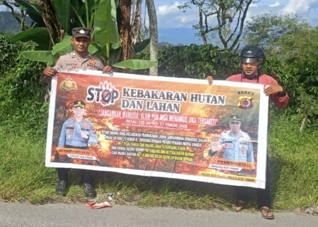 Polisi Turun Langsung Cegah Karhutla, Jajaran Polres Aceh Tengah Gencarkan Patroli Sosialisasi