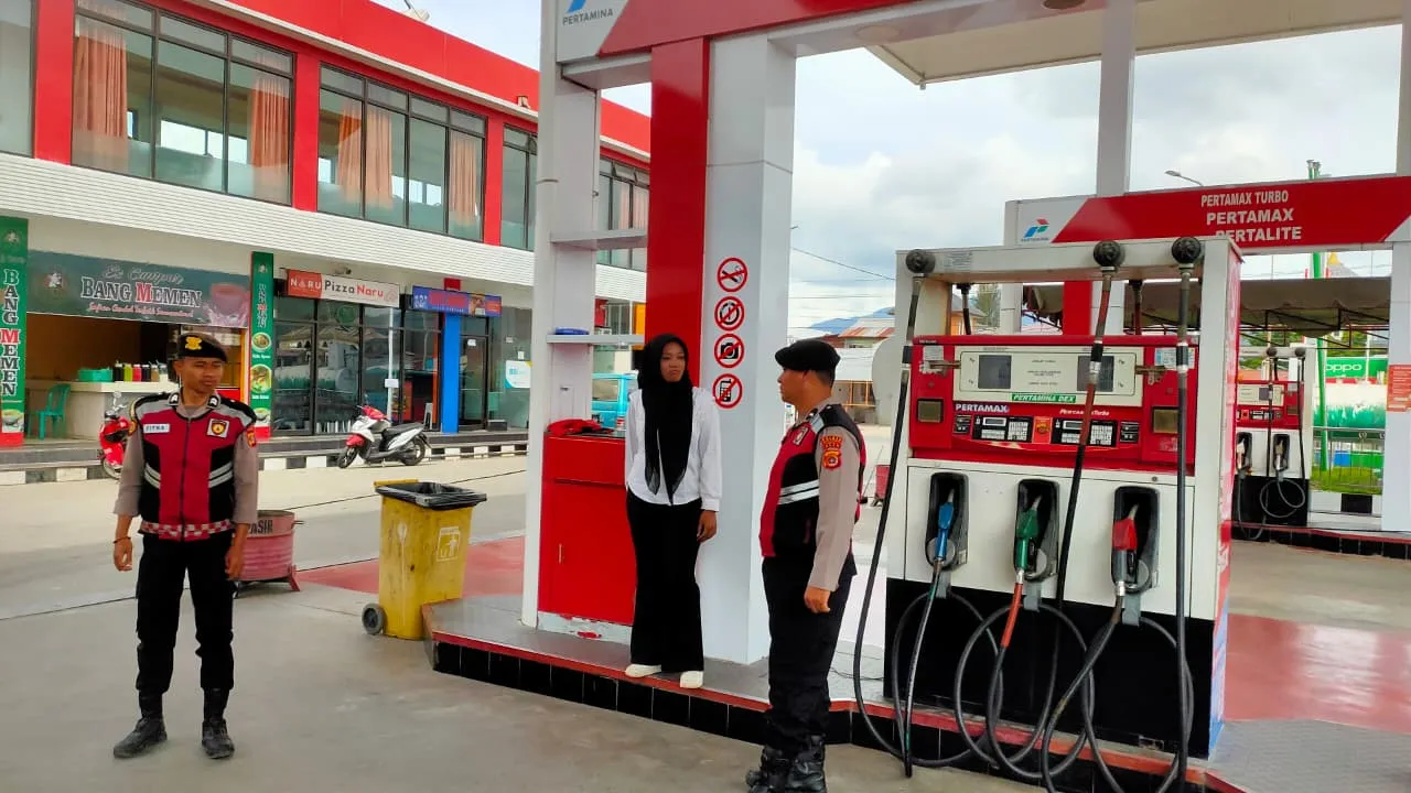 Patroli Presisi Polres Aceh Tengah Sasar SPBU dan Perbankan, Kamtibmas Dijaga