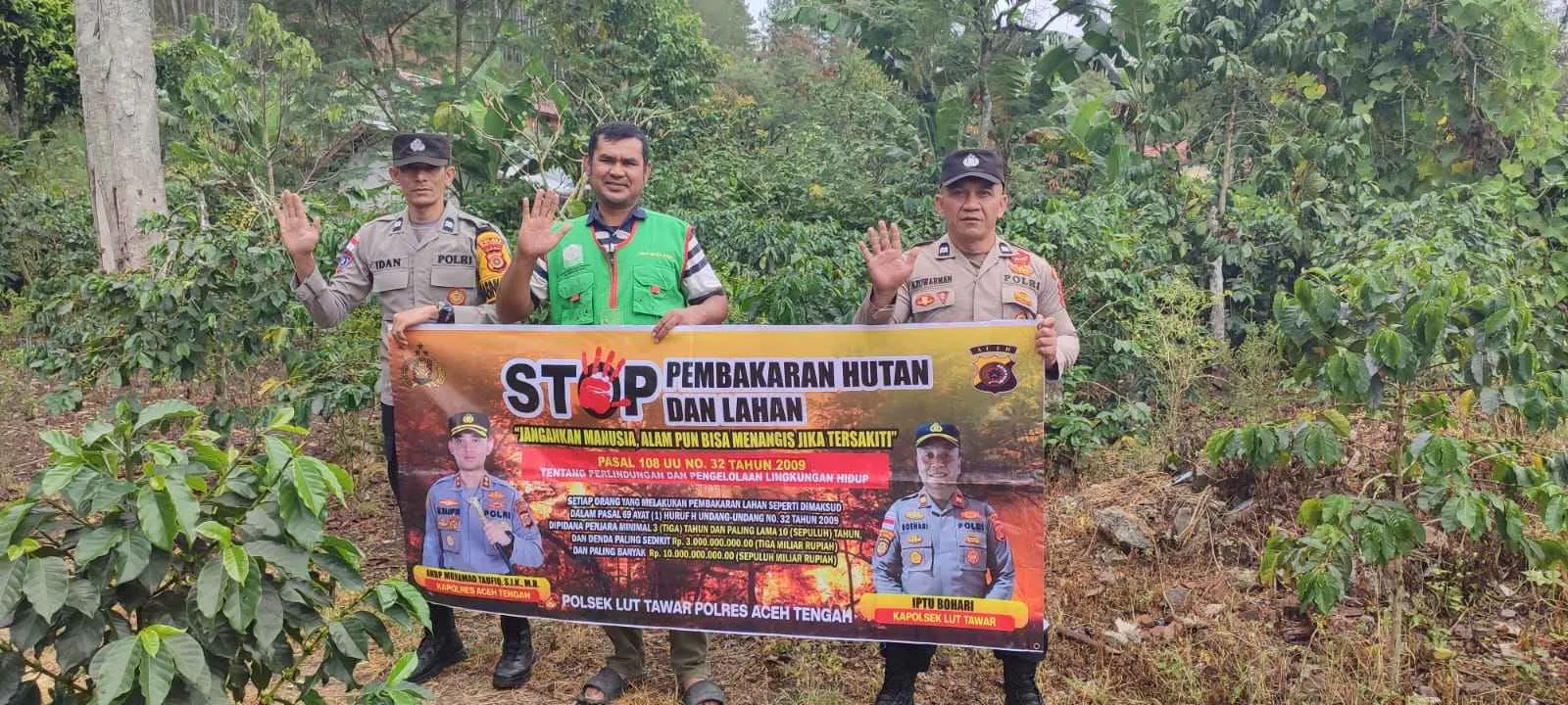 Cegah Karhutla, Jajaran Polres Aceh Tengah Gencarkan Patroli Sosialisasi