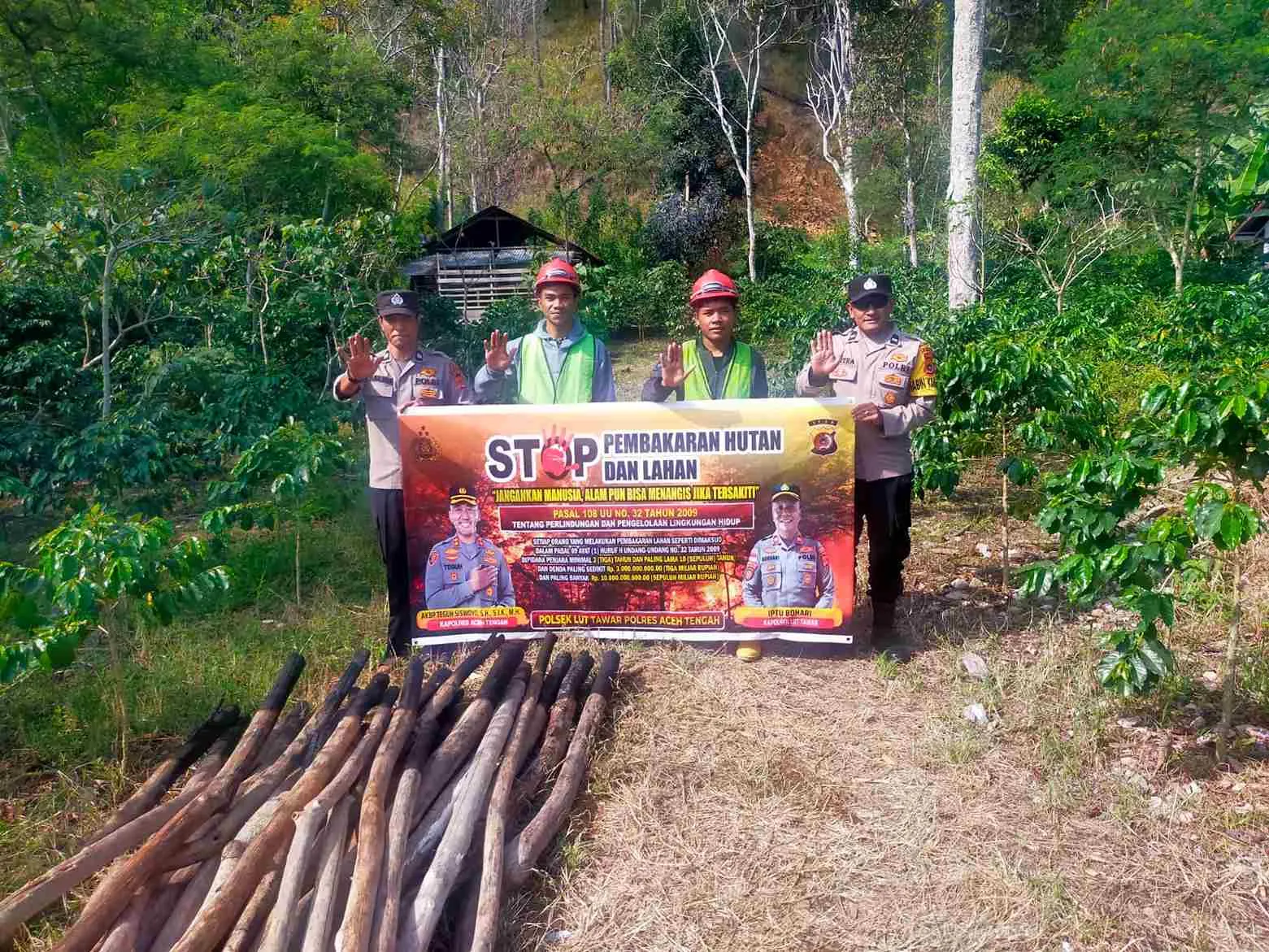 Cegah Karhutla, Polsek Lut Tawar Polres Aceh Tengah Intensifkan Patroli dan Sosialisasi