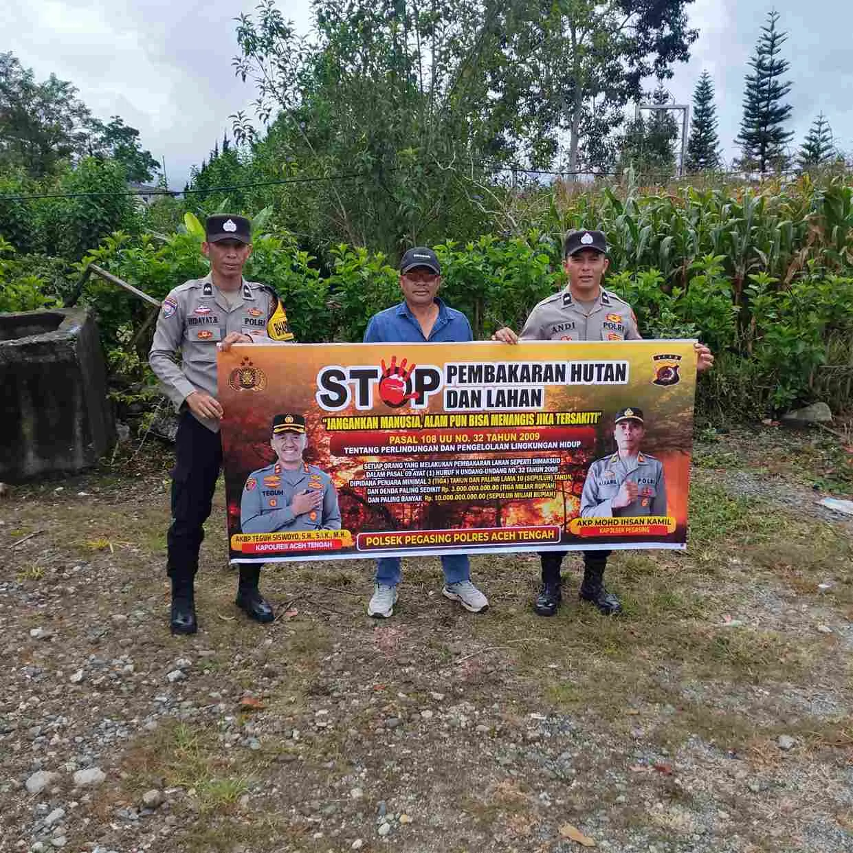Patroli dan Sosialisasi Polsek Lut Tawar Polres Aceh Tengah Cegah Sejak Dini Karhutla