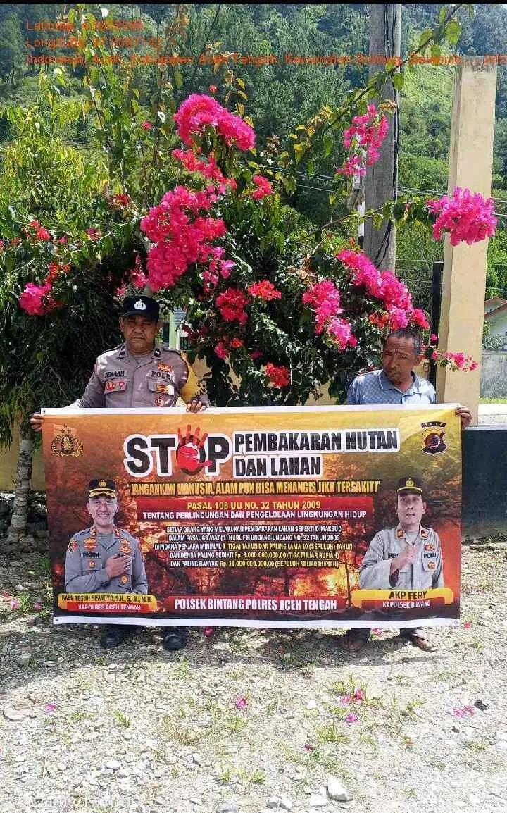 Cegah Karhutla, Polsek Bintang Polres Aceh Tengah Intensifkan Patroli dan Edukasi Warga