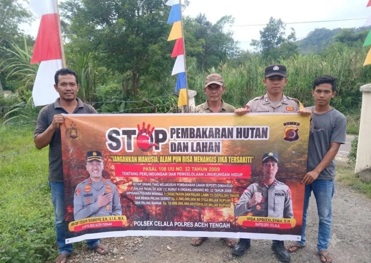 Cegah Karhutla, Polsek Celala Turun Langsung Edukasi Warga tentang Bahaya Pembakaran Hutan dan Lahan