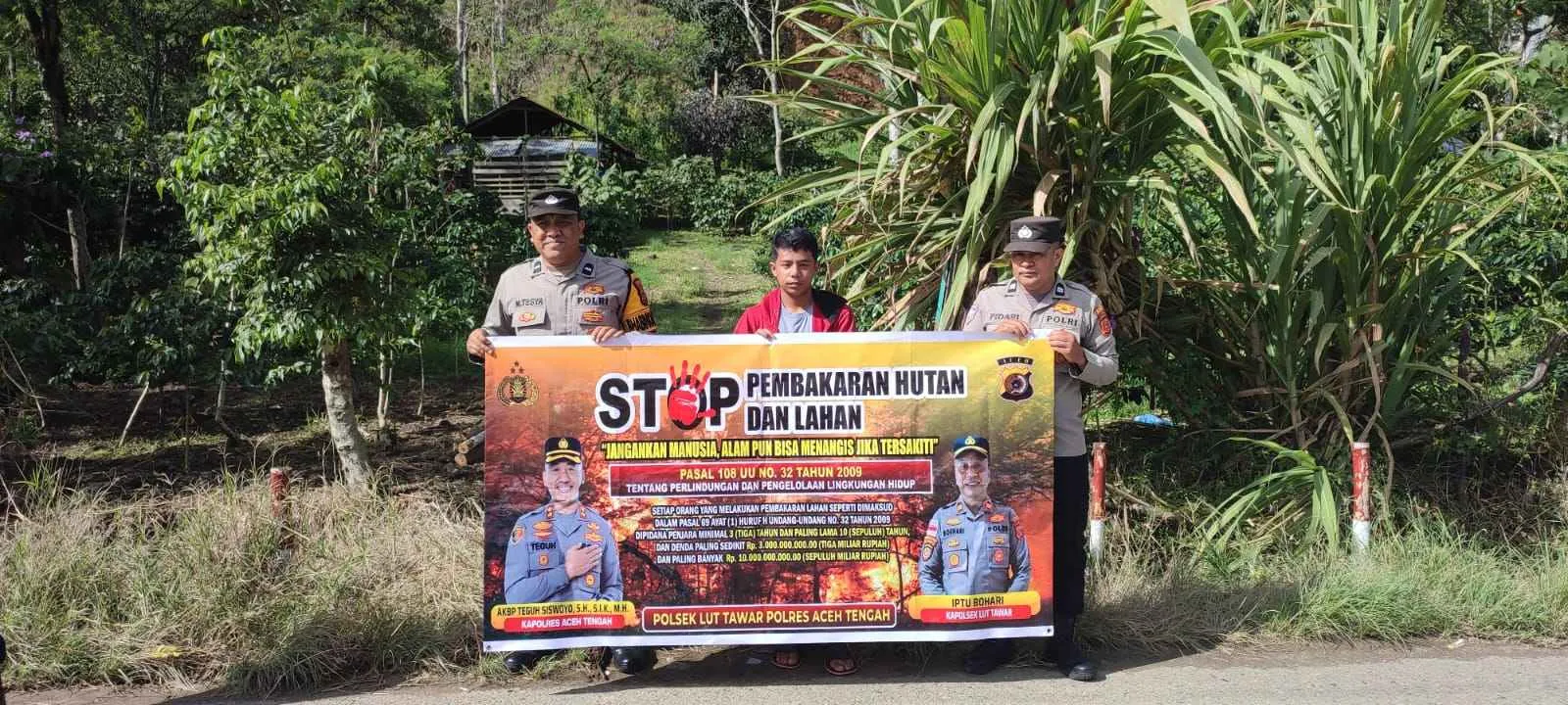 Polres Aceh Tengah Cegah Karhutla, Polisi Sisir Wilayah Rawan dan Edukasi Warga