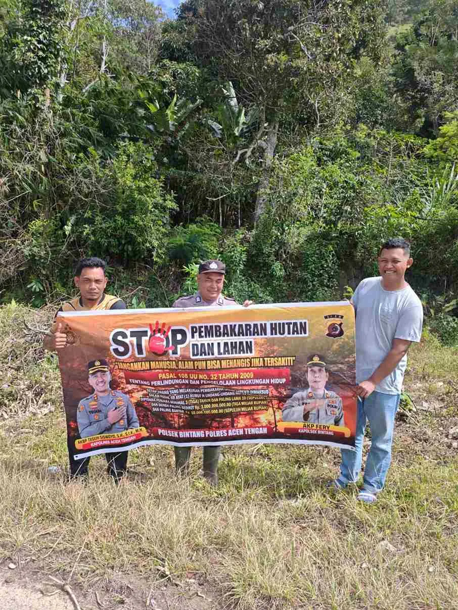Cegah Karhutla, Polsek Ketol Intensifkan Patroli dan Ingatkan Warga Bahaya Bakar Lahan