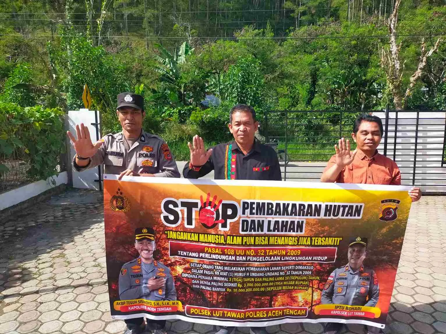 Cegah Karhutla, Polsek Lut Tawar Gencarkan Patroli dan Edukasi Warga