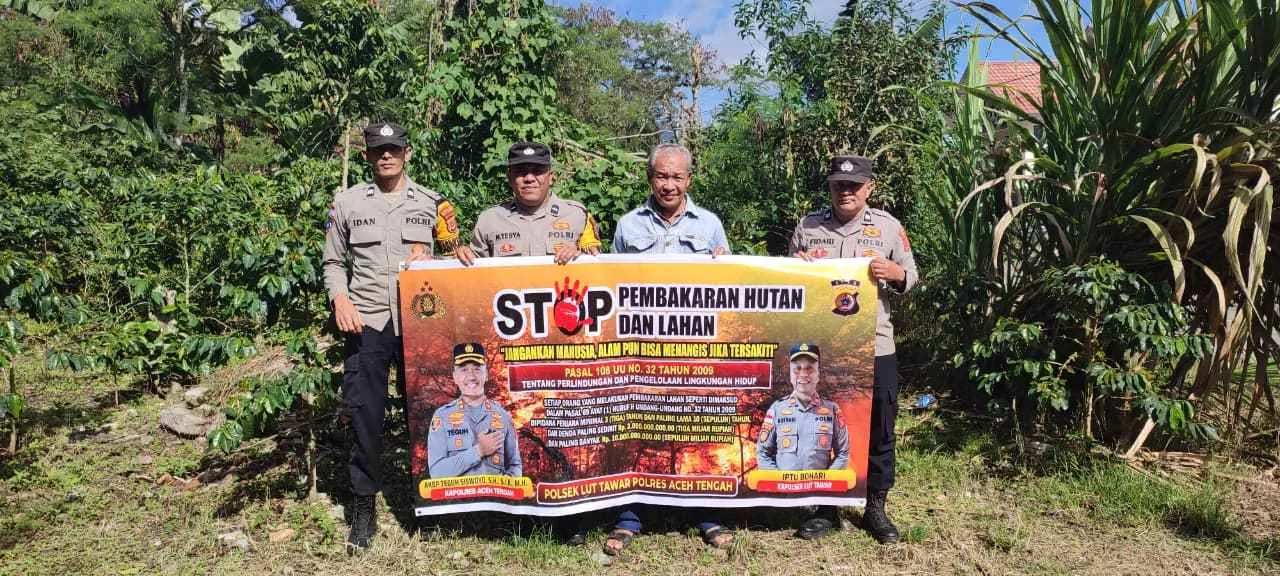 Polsek Lut Tawar Polres Aceh Tengah Cegah Karhutla Gercar Lakukan Patroli dan Edukasi