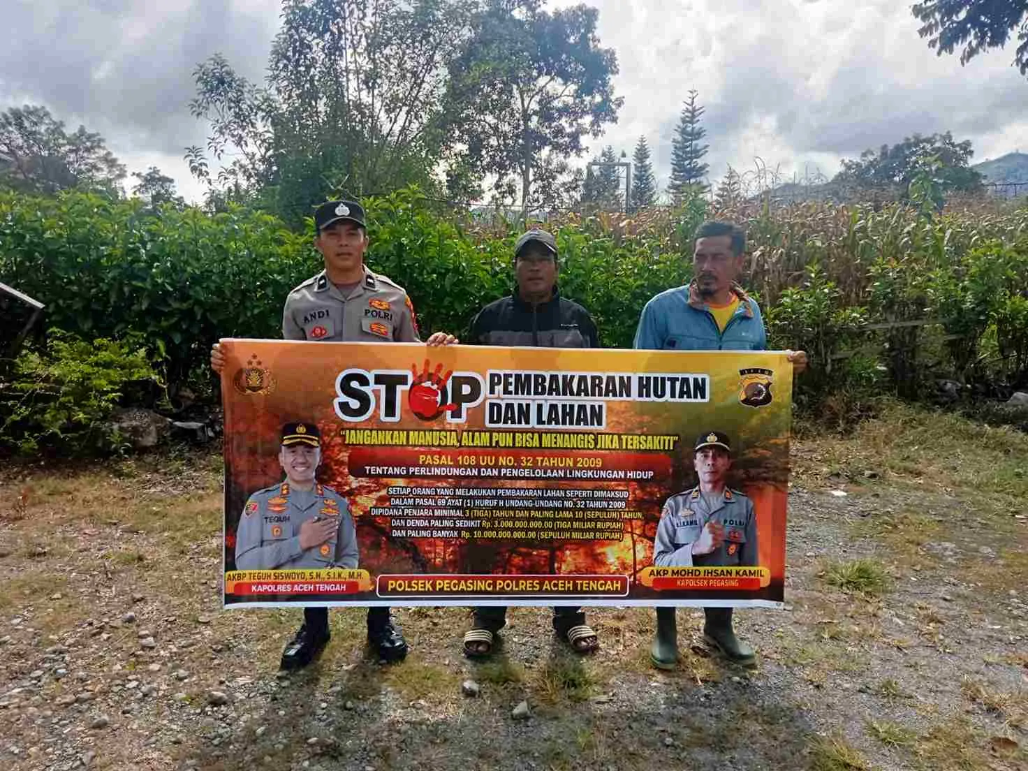 Polsek Pegasing Patroli Cegah Karhutla, Warga Diingatkan Tak Bakar Lahan