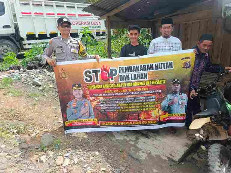 Cegah Karhutla Sebelum Api Menjalar, Polres Aceh Tengah Edukasi Warga Rusip Antara