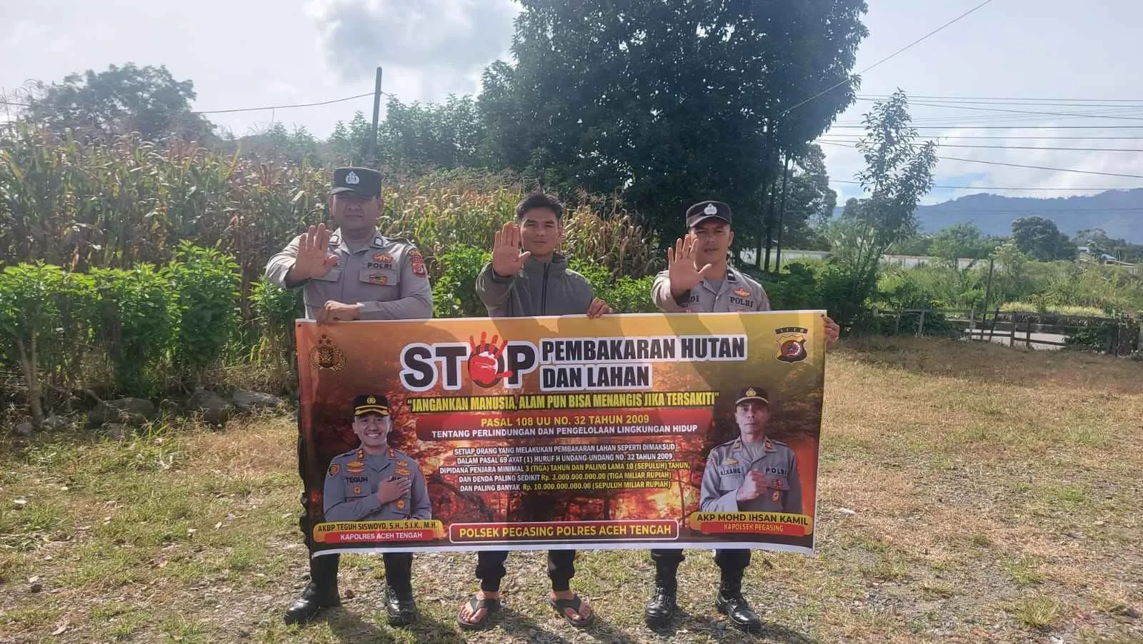 Polsek Silih Nara Perkuat Pencegahan Karhutla, Warga Diingatkan Tak Buka Lahan dengan Membakar