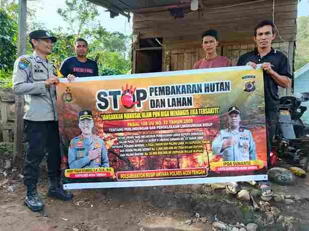 Cegah Karhutla Sebelum Api Muncul, Polsubsektor Rusip Antara Ajak Warga Tak Bakar Lahan