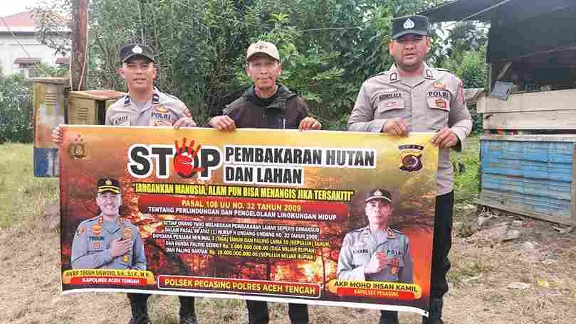 Cegah Karhutla Sejak Dini, Polsek Pegasing Ingatkan Warga Tak Bakar Hutan dan Lahan