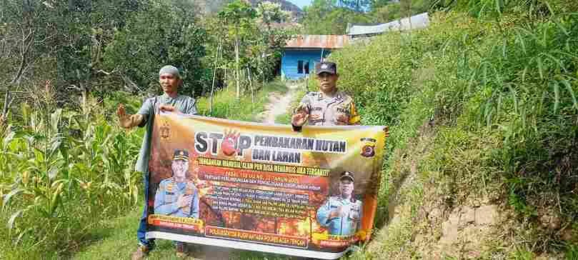 Cegah Karhutla Sejak Dini, Polres Aceh Tengah Gencarkan Patroli dan Sosialisasi di Rusip Antara