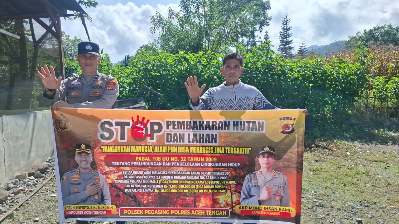 Antisipasi Karhutla, Polisi Turun ke Lapangan: Warga Pegasing Diajak Bersama Jaga Hutan