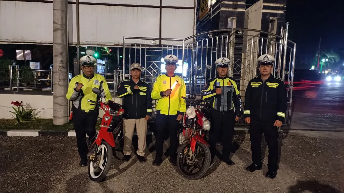 Patroli Tengah Malam, Satlantas Aceh Tengah Tertibkan Knalpot Brong