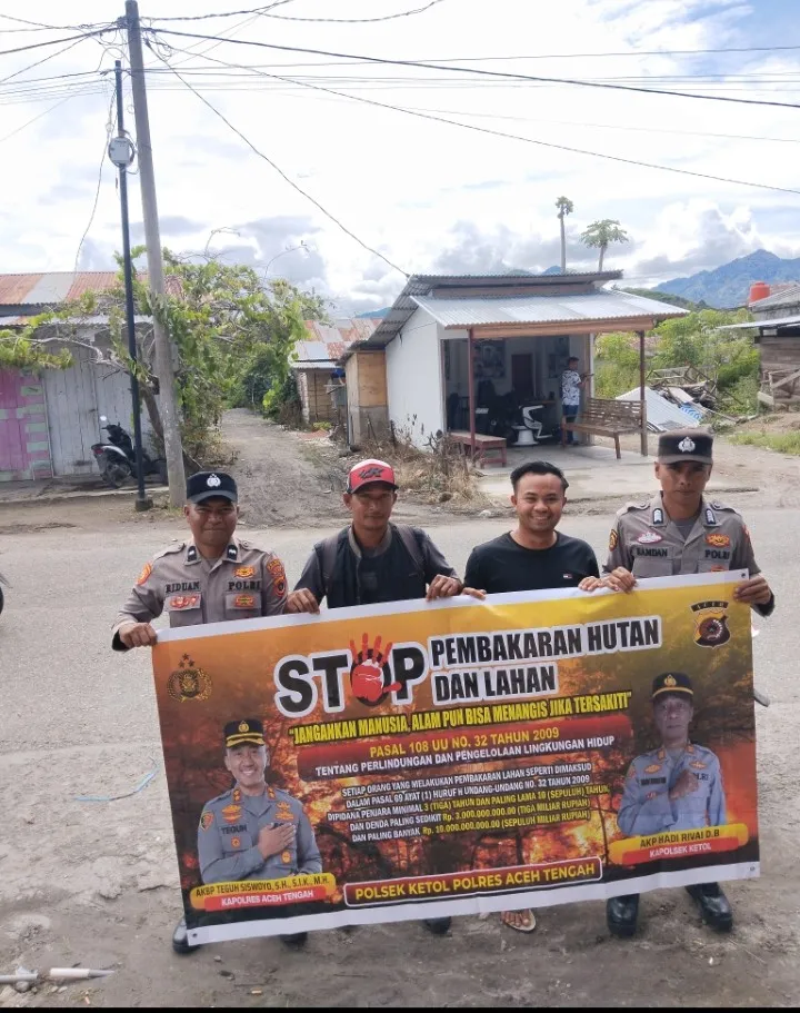 Cegah Karhutla, Polres Aceh Tengah Ingatkan Warga Ketol Jangan Buka Kebun dengan Membakar