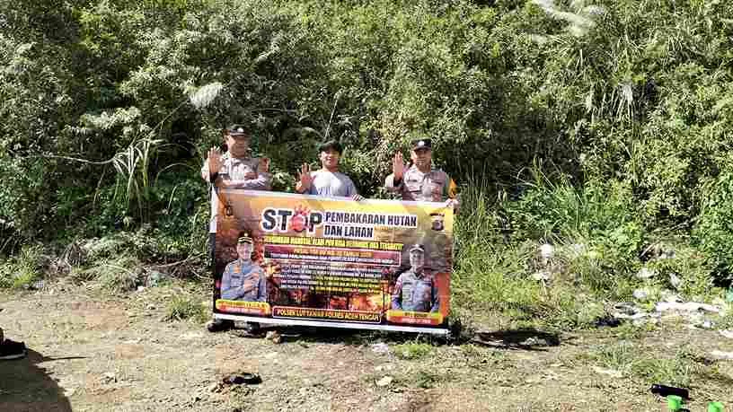 Polsek Lut Tawar Bergerak, Karhutla Dicegah Sejak Dini